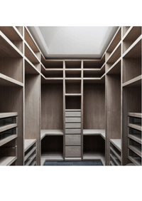 П-образная гардеробная комната в классическом стиле Крымск