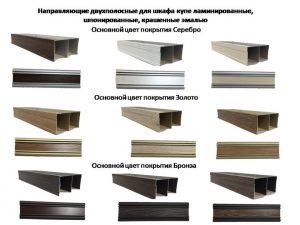 Направляющие двухполосные для шкафа купе ламинированные, шпонированные, крашенные эмалью Крымск
