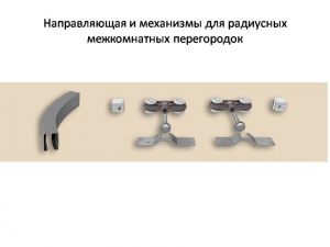 Направляющая и механизмы верхний подвес для радиусных межкомнатных перегородок Крымск